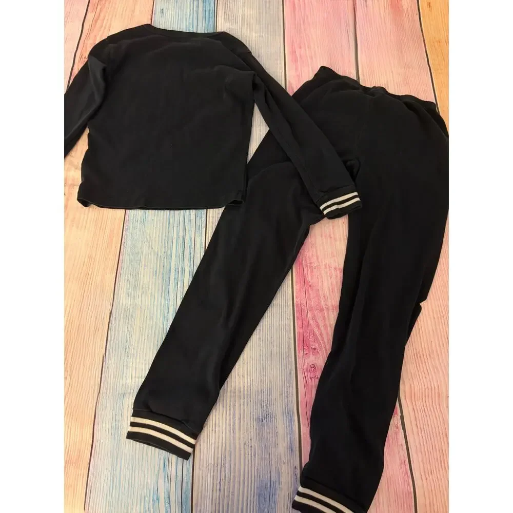 Gymboree Boys Black Skeleton Pajamas Size 14 EUC Spooky Sleepwear Halloween Boo